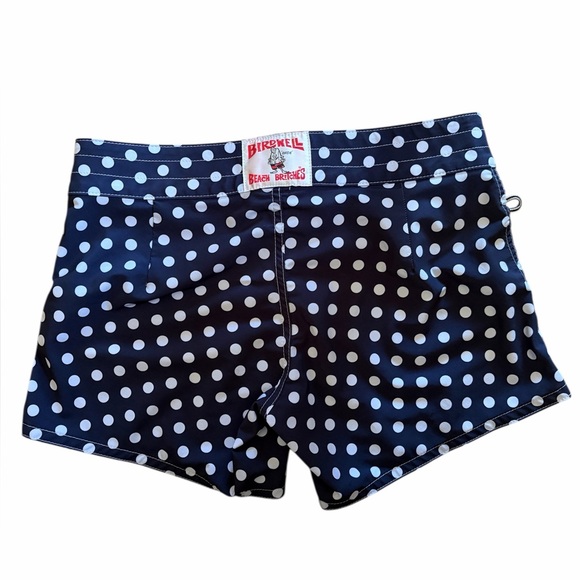 Birdwell “Birdie” Blue and White Polka Dot Beach Britches Board Shorts - Picture 2 of 5